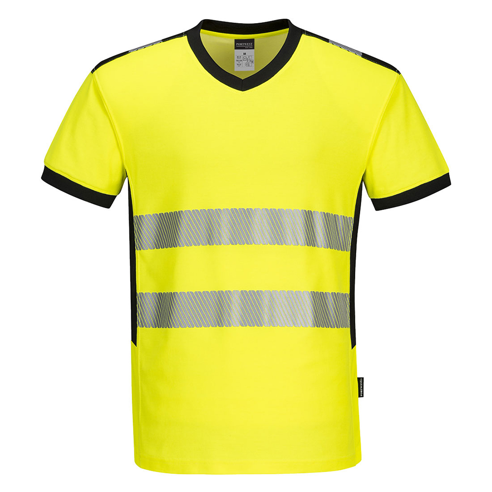 PW310 - PW3 Warnschutz T-Shirt mit V-Ausschnitt