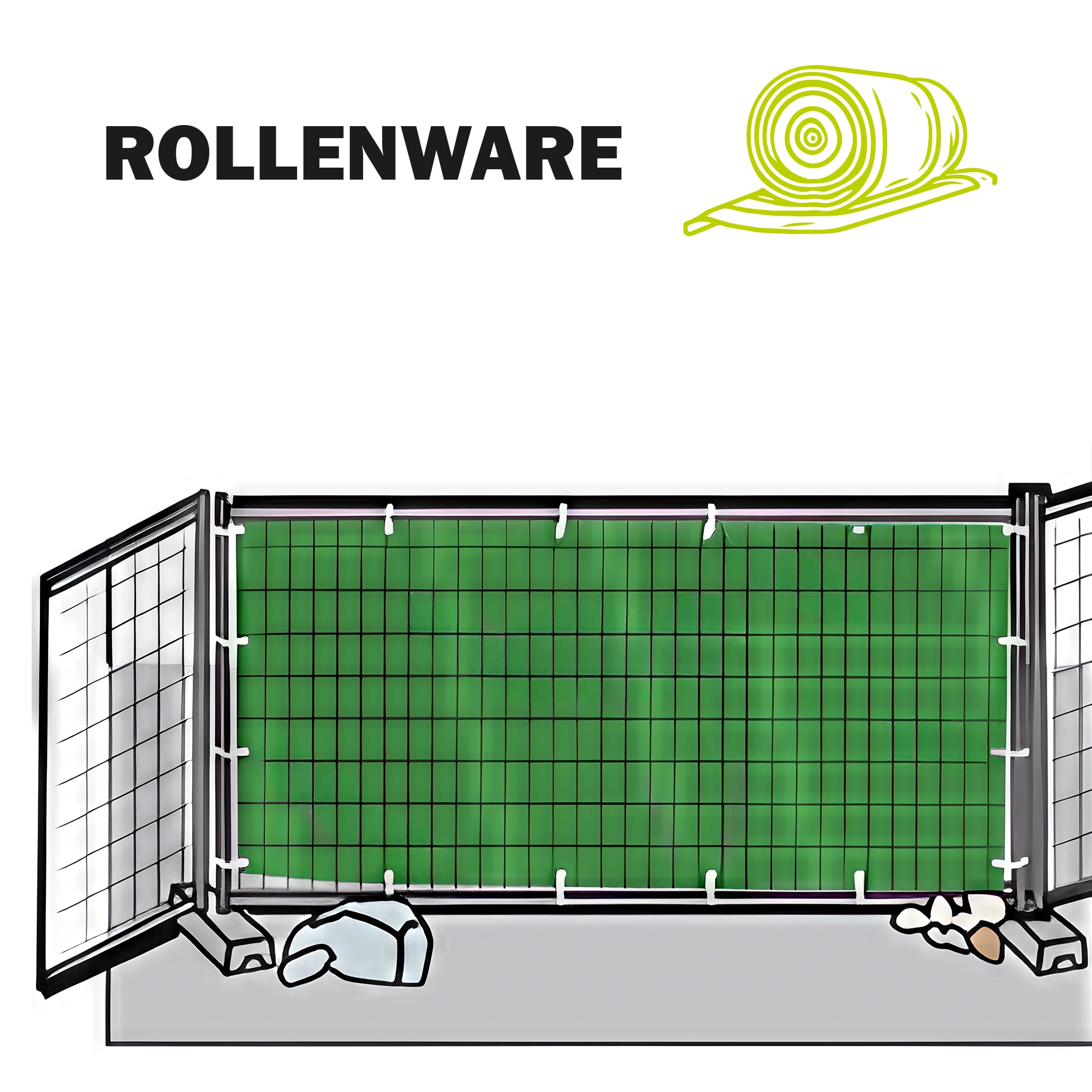 Bauzaunnetz Standard Rollenware