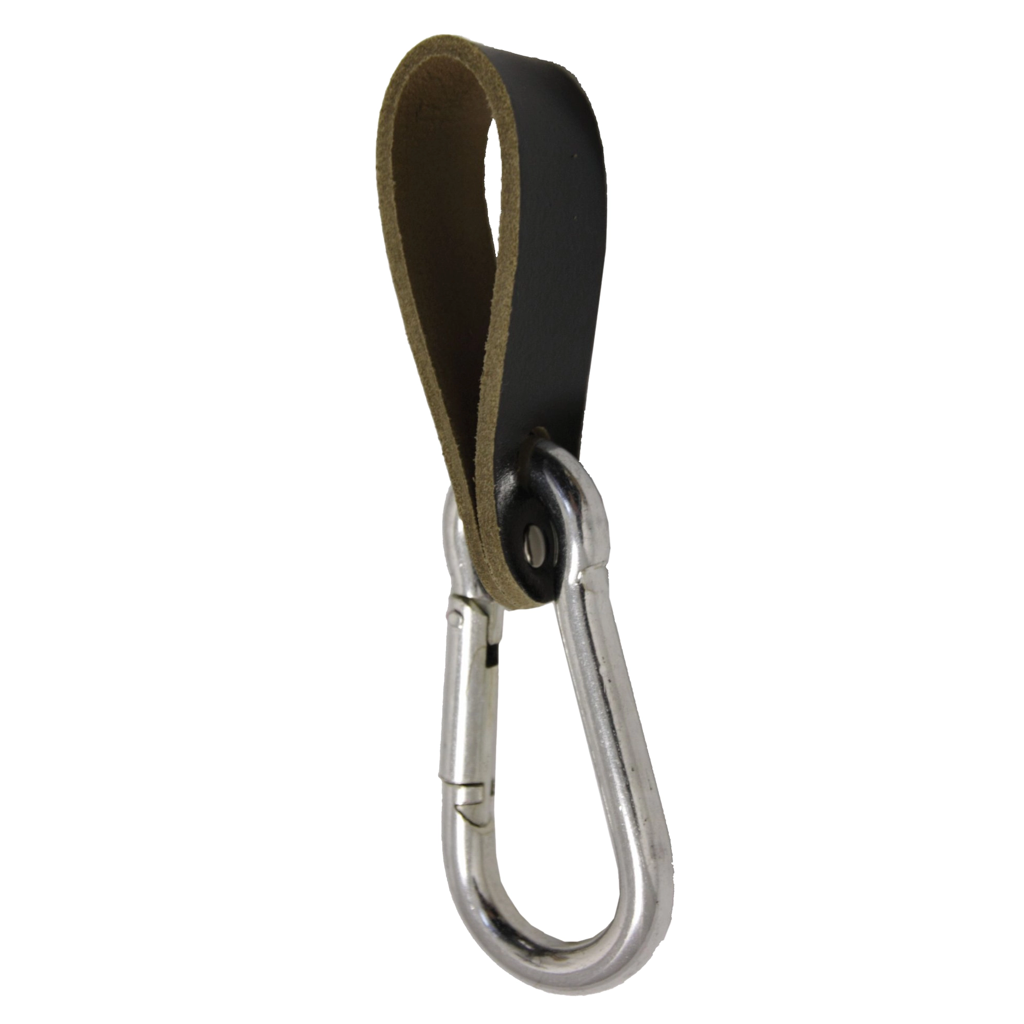 Lederschlaufe mit Karabiner extrastark